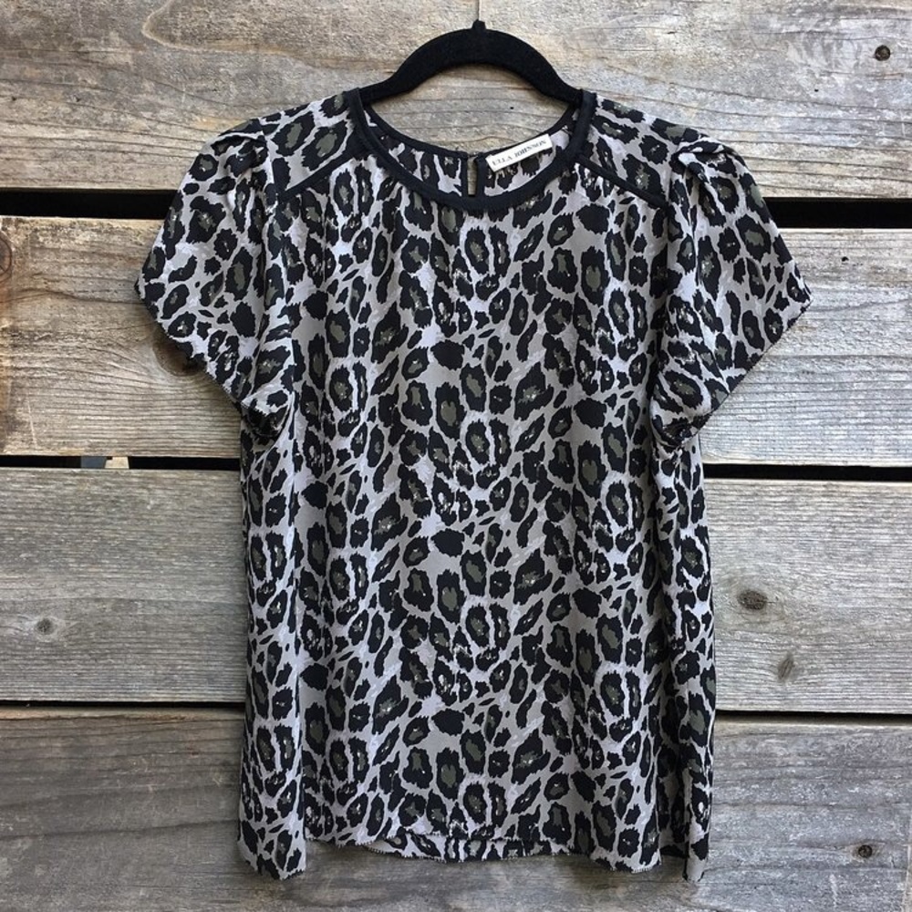 [Ulla Johnson] Leopard Print Silk T- 4